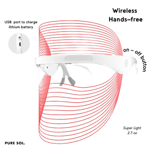 Lumière Glow LED face mask with adjustable hands-free head strap