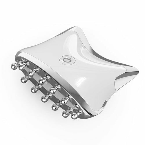 LED microcurrent guasha, zilverkleurige behuizing met metalen knoppen